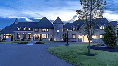 steven furtick house in Waxhaw North Carolina surrounded by trees and gated entrance
