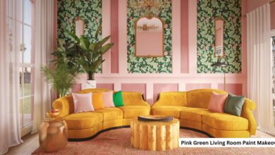Pink Green Living Room Paint Makeover