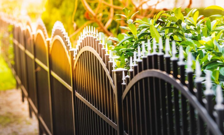 fence wroughti modern wrought iron fence panels with decorative spear tops