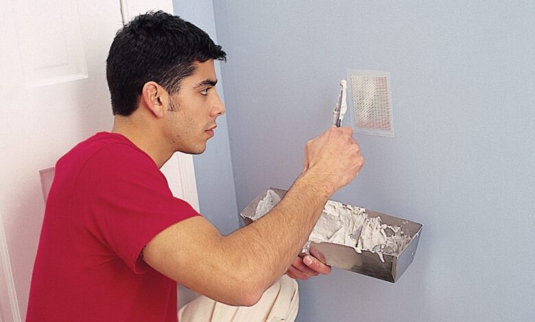 how to patch a hole in wall — damaged drywall before repair