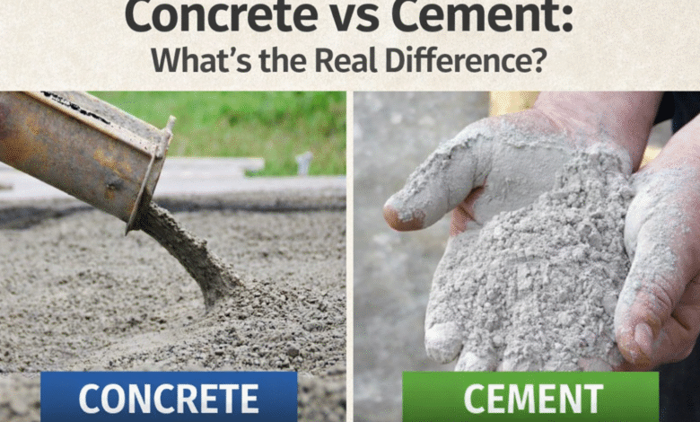 Concrete vs Cement: Key Differences Between Materials
