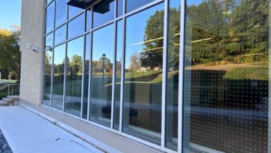 architectural window tinting in Reading installed on modern residential glass extension