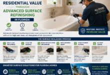 Professional technician applying advanced spray reglazing coating on a bathroom tub to restore surface finish