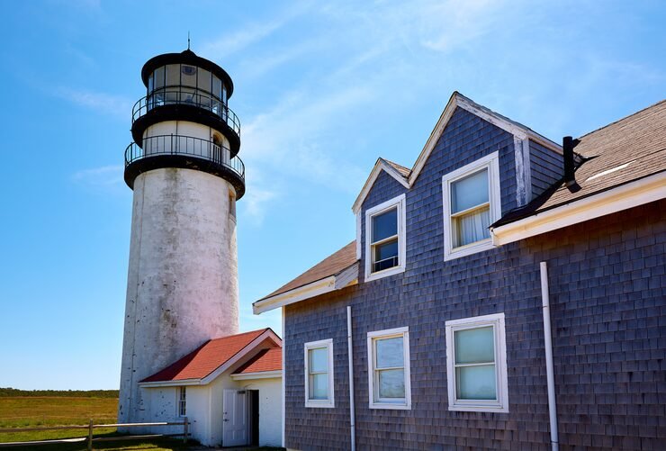 cape cod architectural style steep roof home
