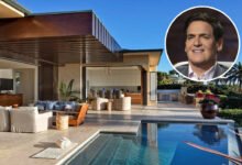 Mark Cuban's luxury mansion in Preston Hollow Dallas Texas featuring French château architecture and expansive landscaped grounds.